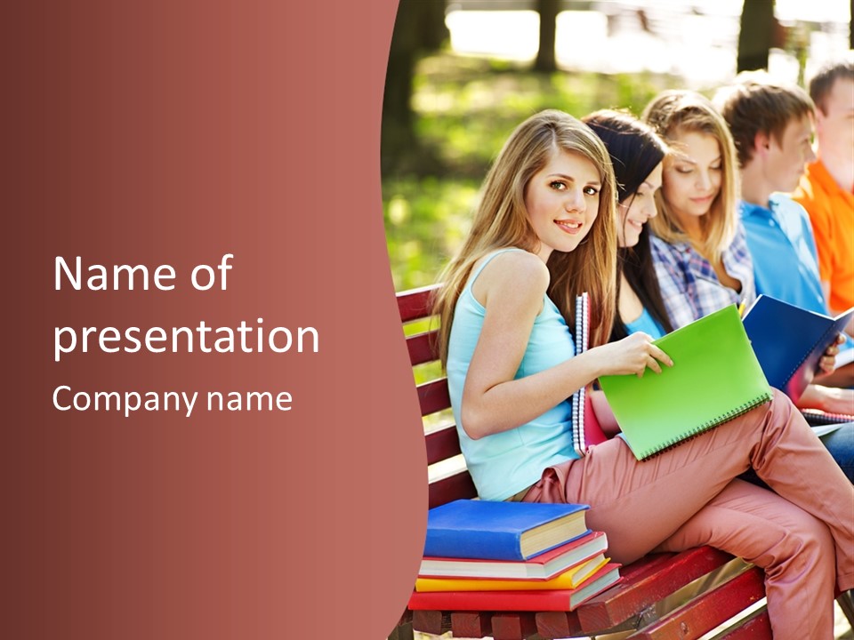 Friend Female Education PowerPoint Template