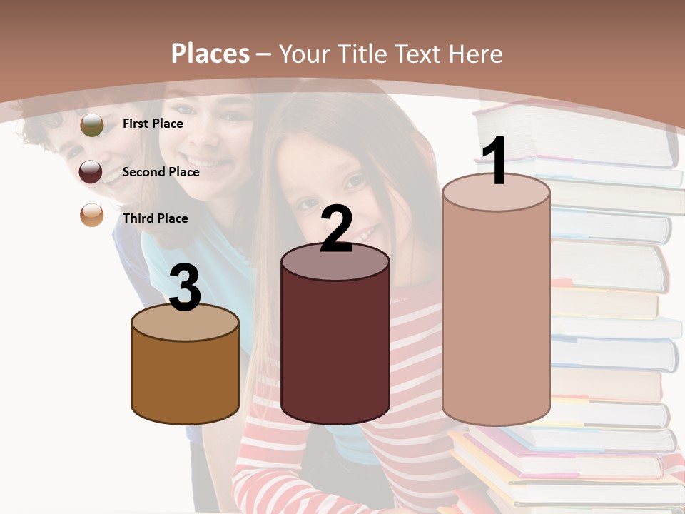 Educate Books Teens PowerPoint Template