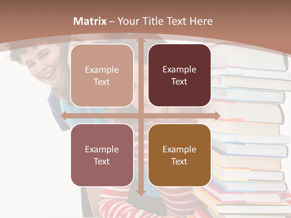 Educate Books Teens PowerPoint Template