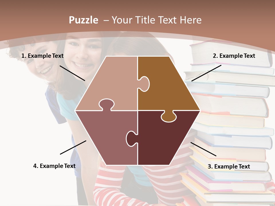 Educate Books Teens PowerPoint Template
