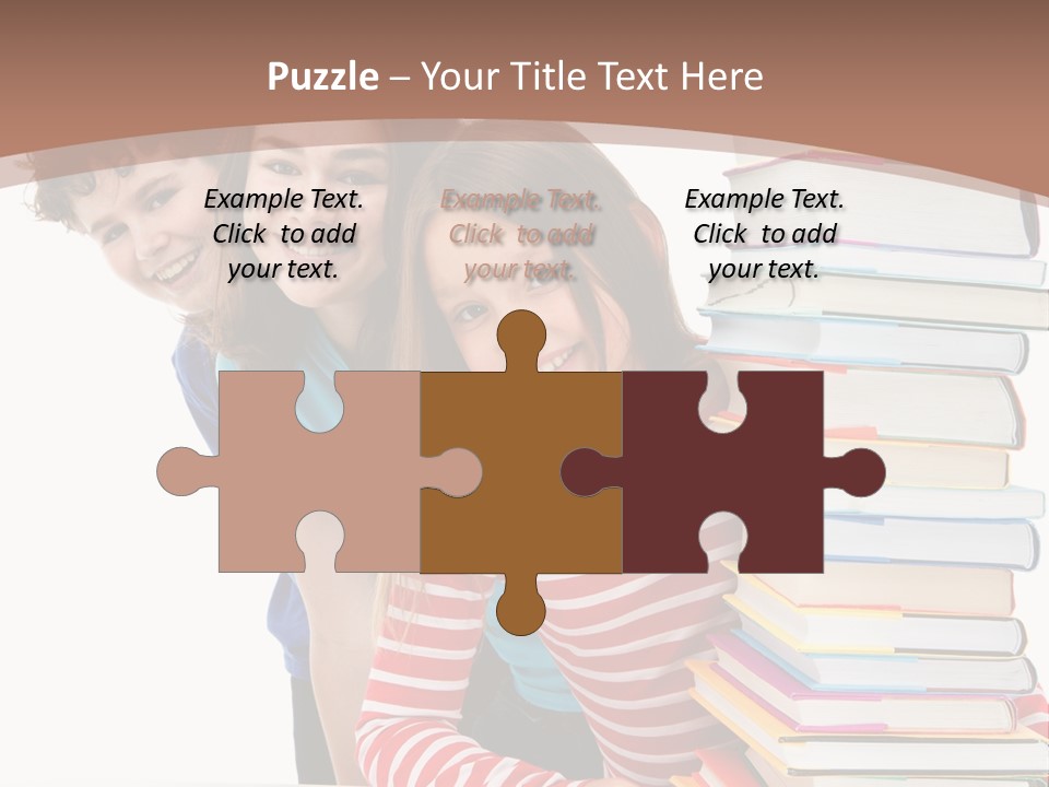 Educate Books Teens PowerPoint Template