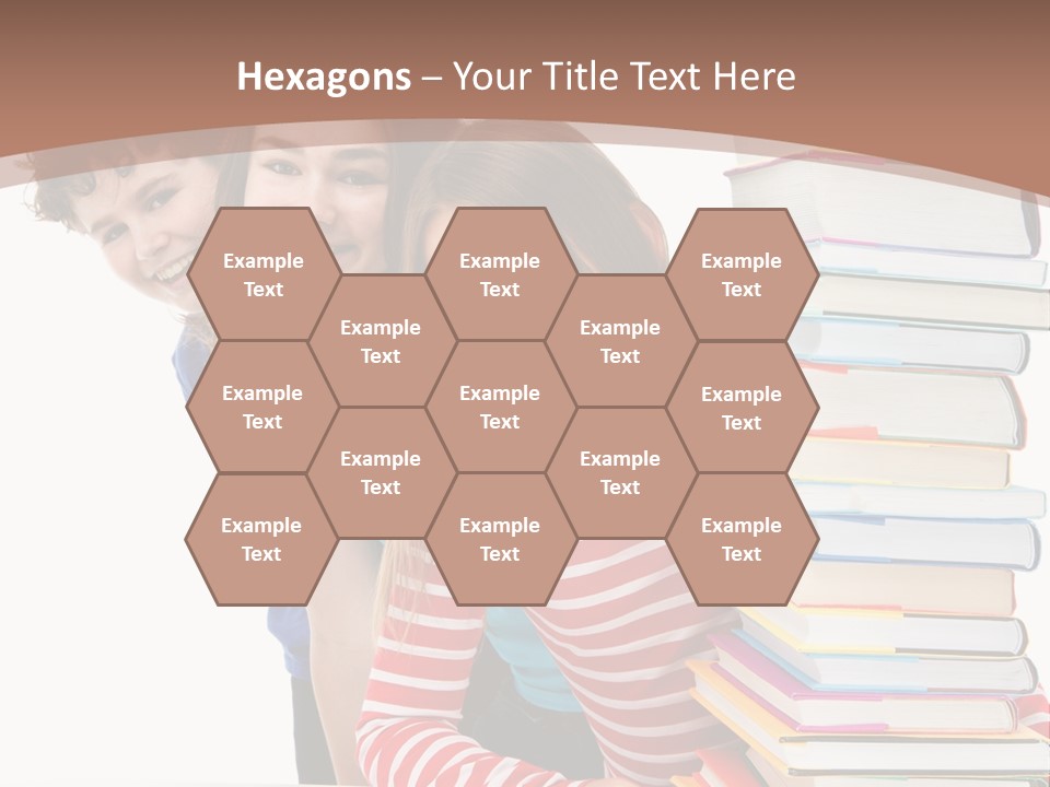 Educate Books Teens PowerPoint Template