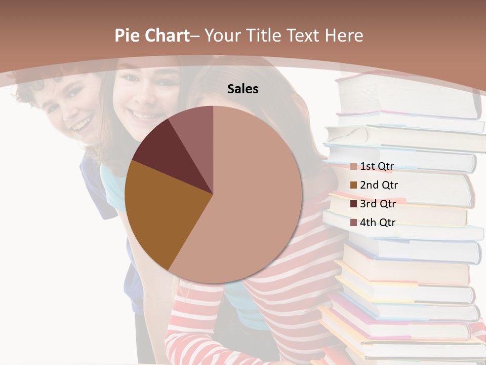 Educate Books Teens PowerPoint Template