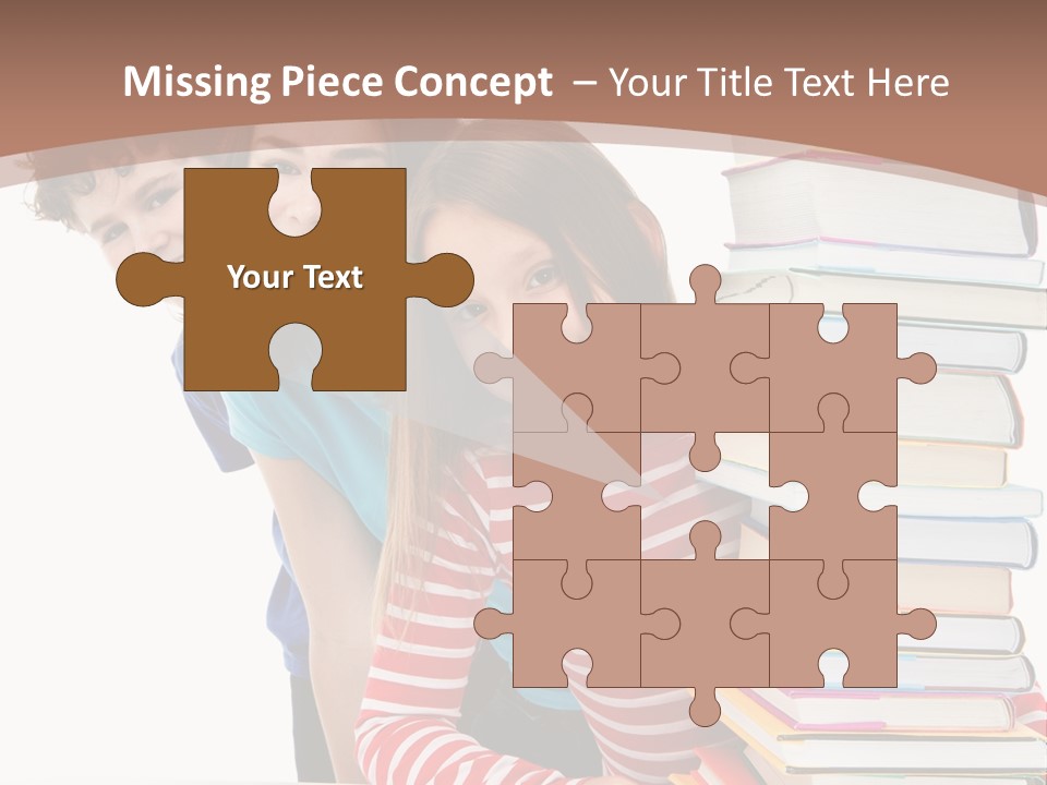 Educate Books Teens PowerPoint Template