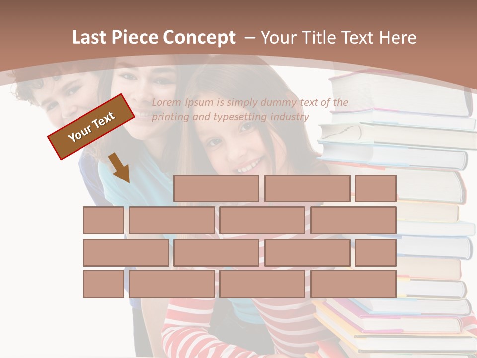 Educate Books Teens PowerPoint Template