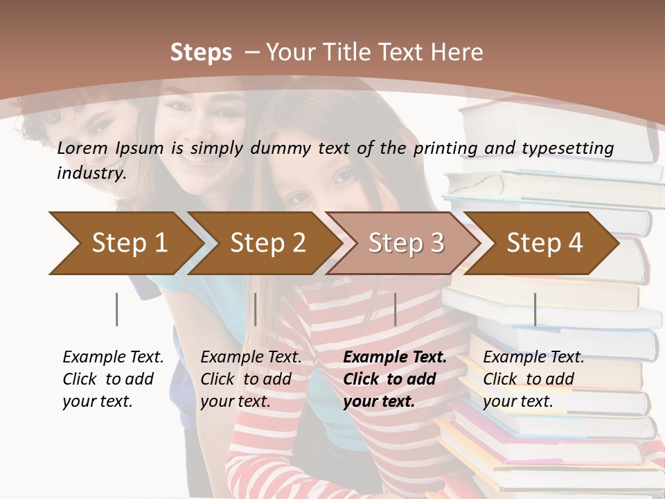 Educate Books Teens PowerPoint Template