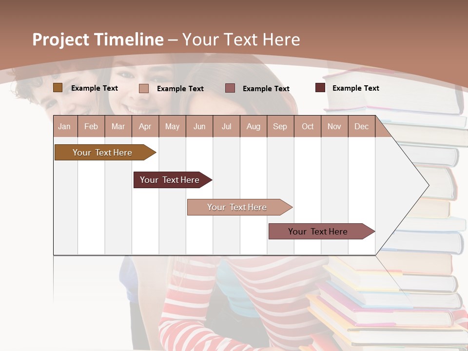 Educate Books Teens PowerPoint Template
