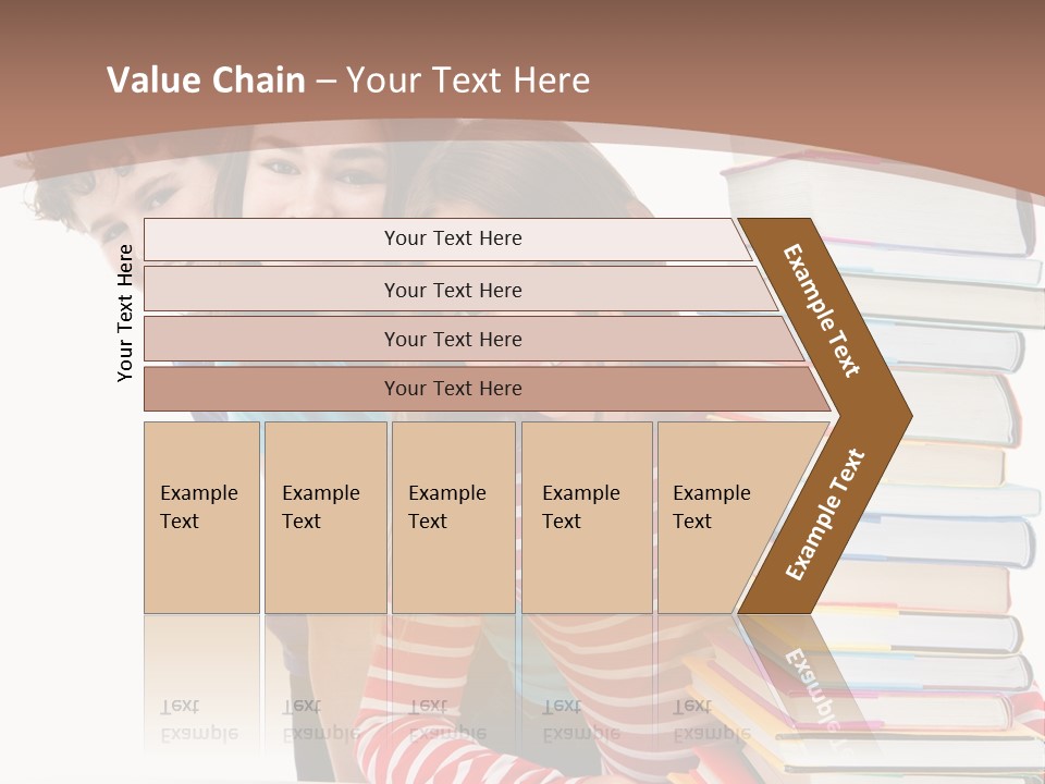 Educate Books Teens PowerPoint Template