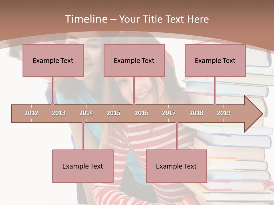 Educate Books Teens PowerPoint Template