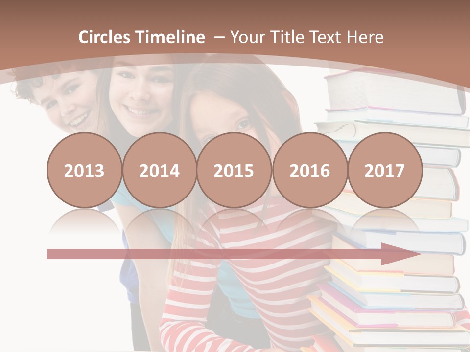 Educate Books Teens PowerPoint Template