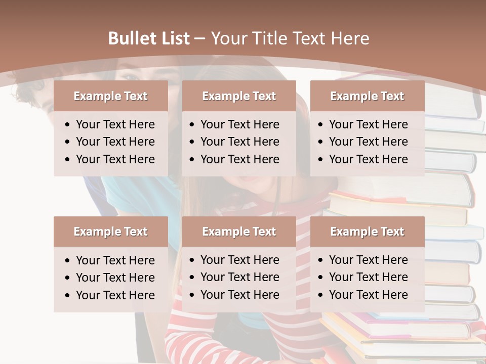 Educate Books Teens PowerPoint Template