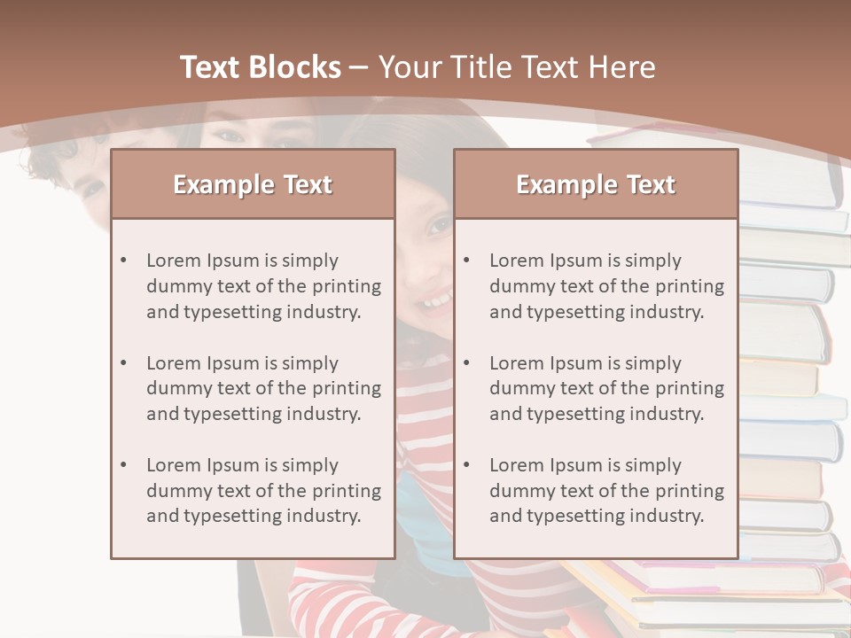 Educate Books Teens PowerPoint Template