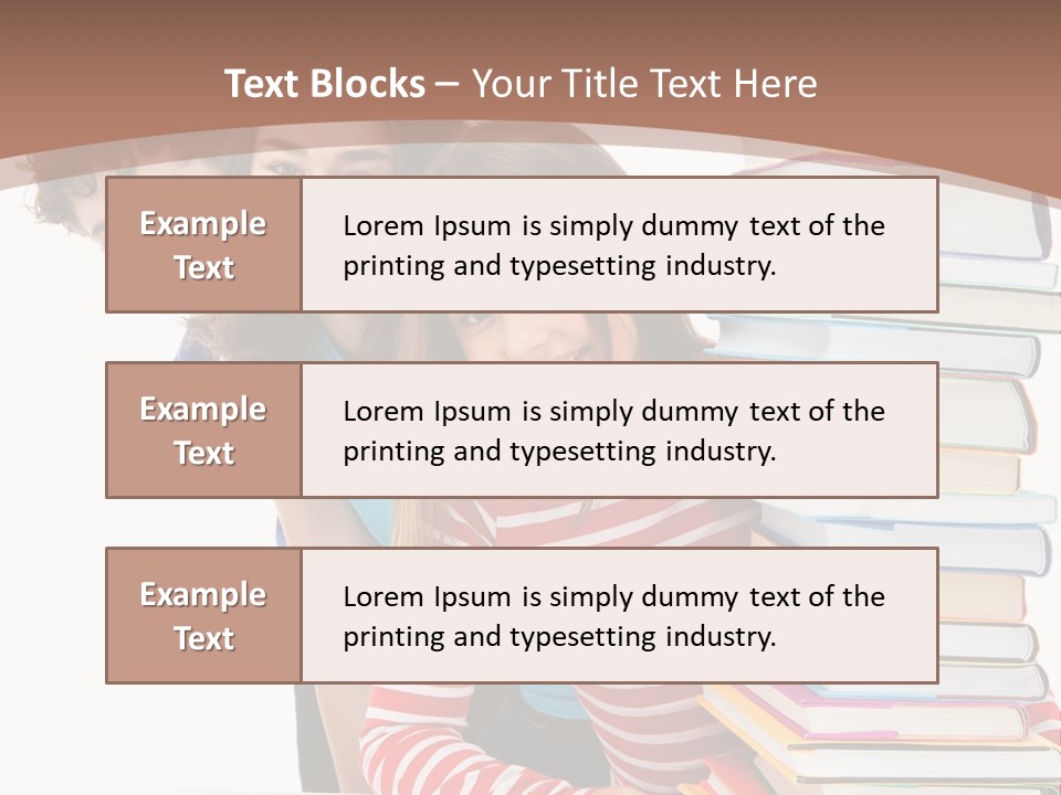 Educate Books Teens PowerPoint Template
