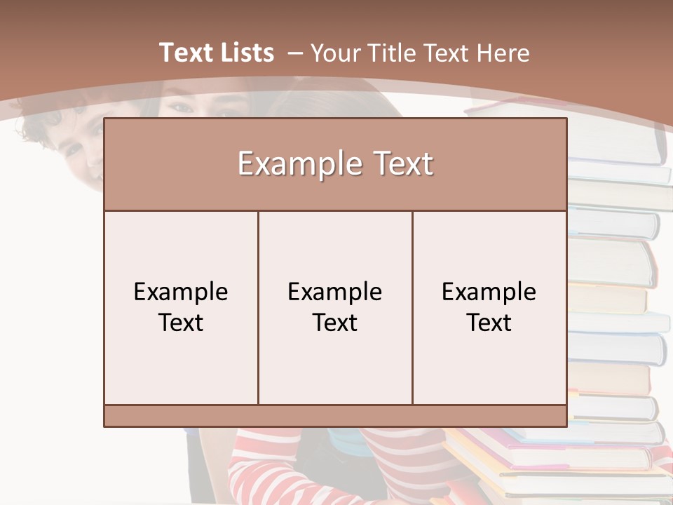 Educate Books Teens PowerPoint Template