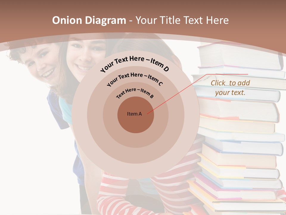 Educate Books Teens PowerPoint Template