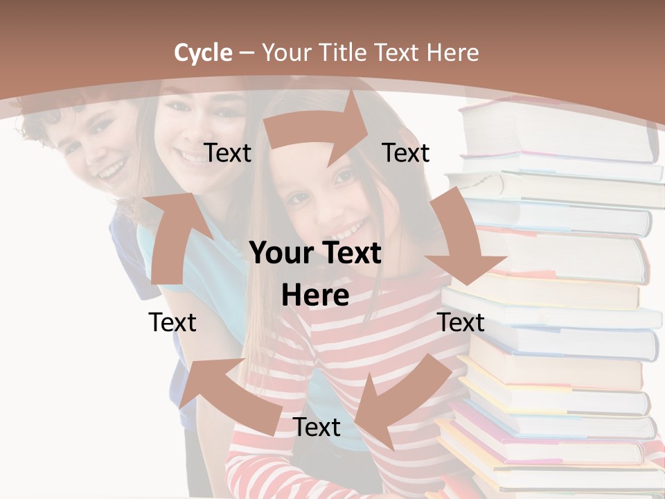 Educate Books Teens PowerPoint Template