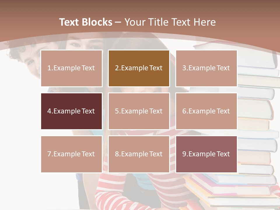 Educate Books Teens PowerPoint Template