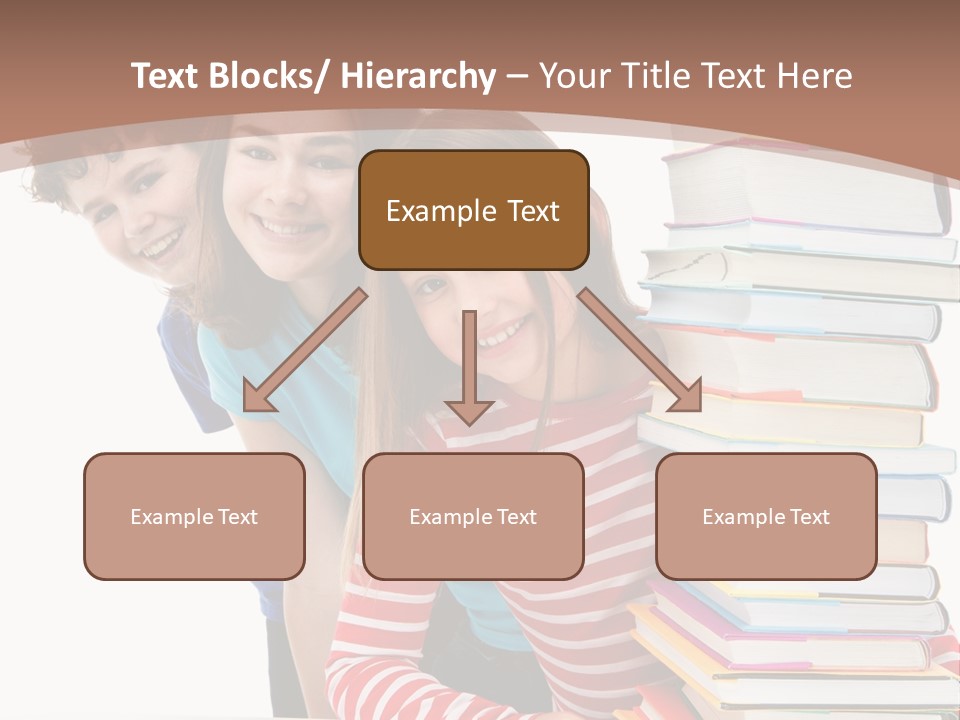 Educate Books Teens PowerPoint Template