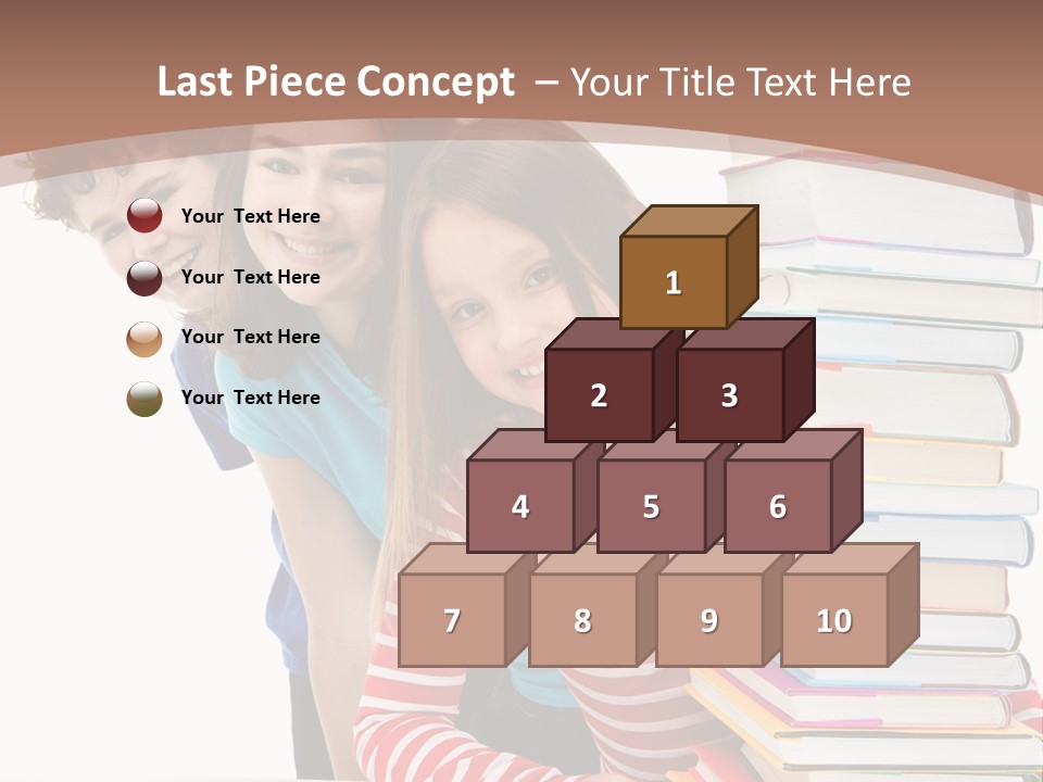 Educate Books Teens PowerPoint Template