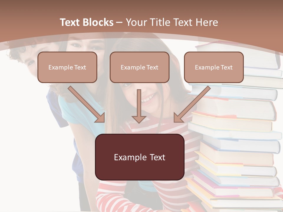 Educate Books Teens PowerPoint Template