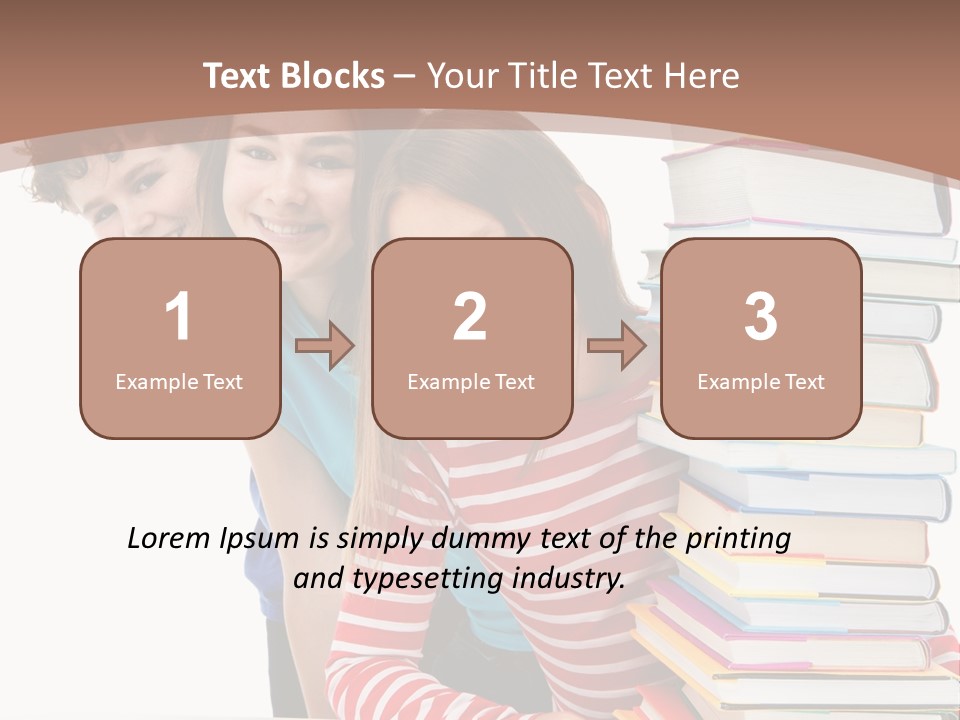 Educate Books Teens PowerPoint Template