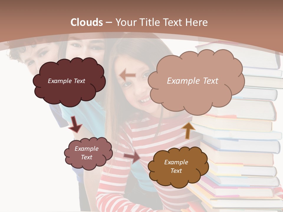 Educate Books Teens PowerPoint Template