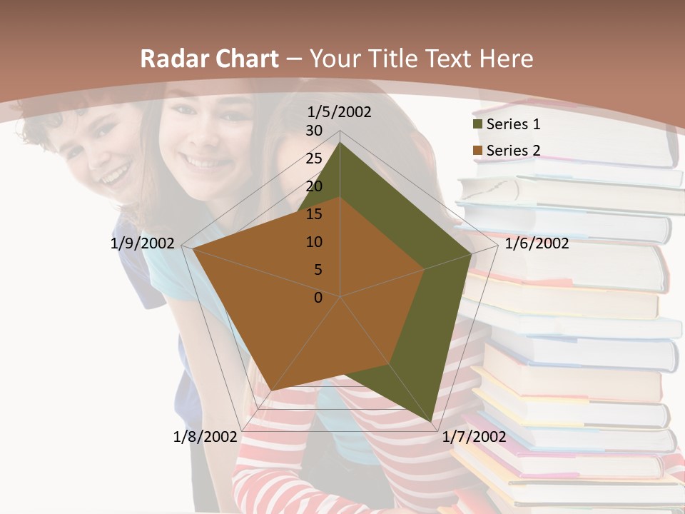 Educate Books Teens PowerPoint Template
