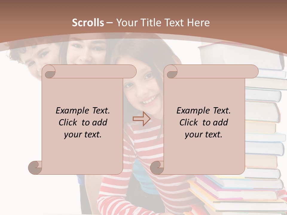 Educate Books Teens PowerPoint Template