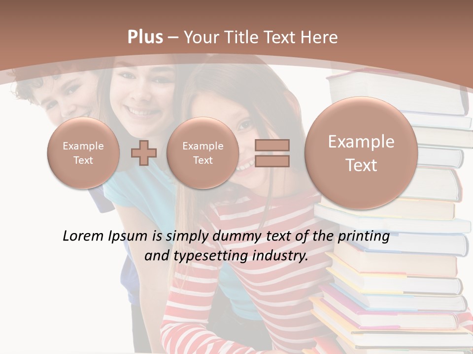 Educate Books Teens PowerPoint Template