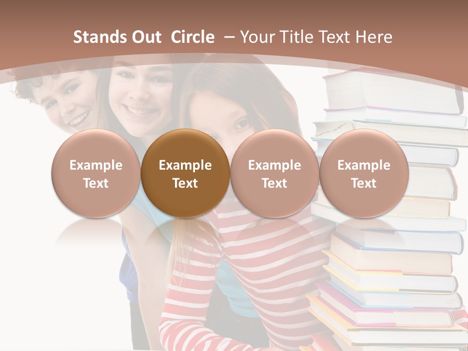 Educate Books Teens PowerPoint Template
