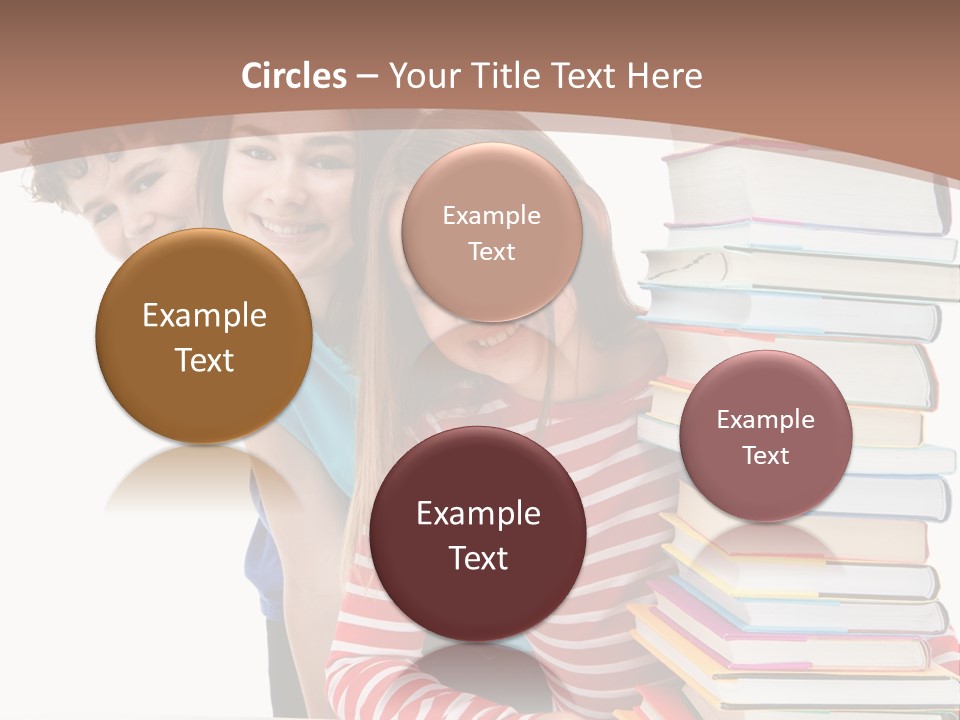 Educate Books Teens PowerPoint Template