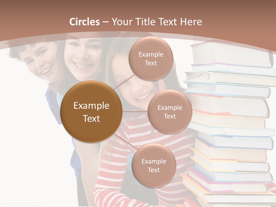 Educate Books Teens PowerPoint Template