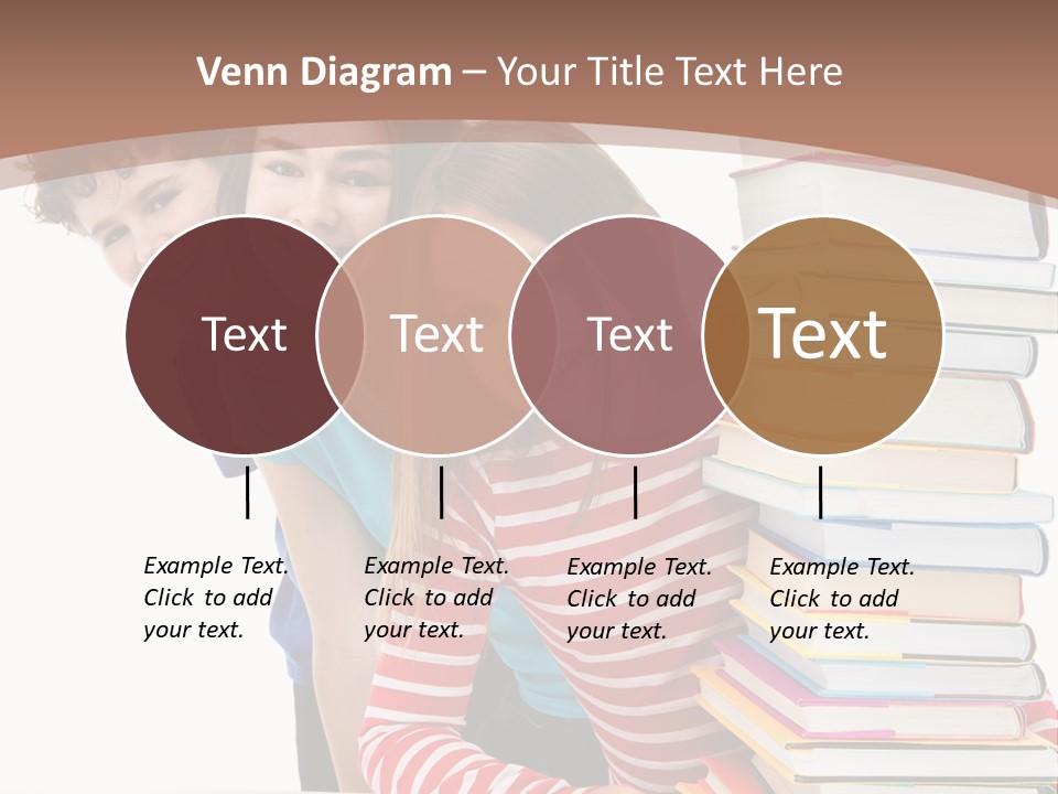 Educate Books Teens PowerPoint Template