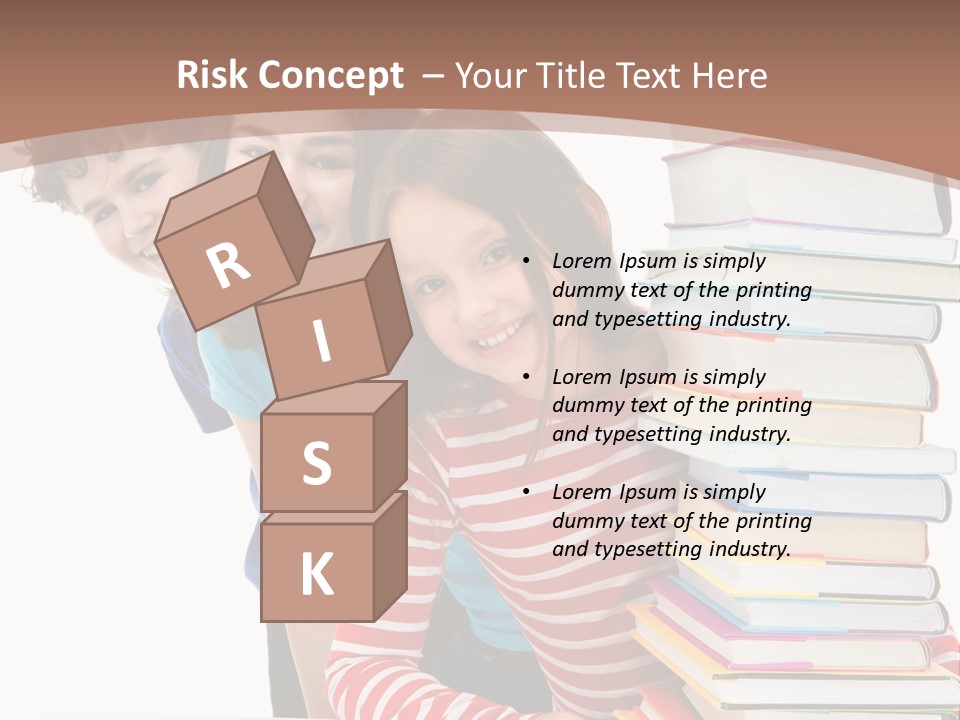 Educate Books Teens PowerPoint Template