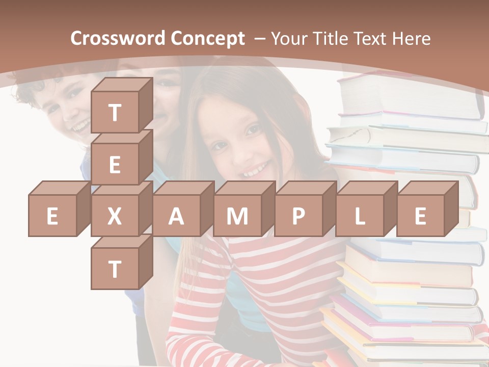 Educate Books Teens PowerPoint Template