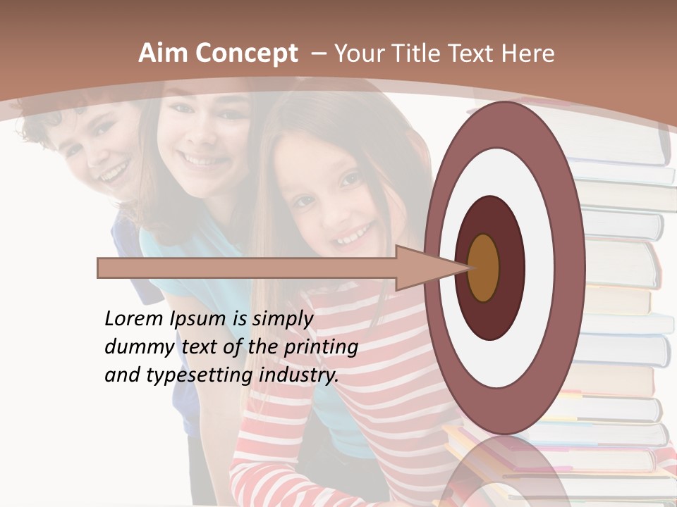 Educate Books Teens PowerPoint Template