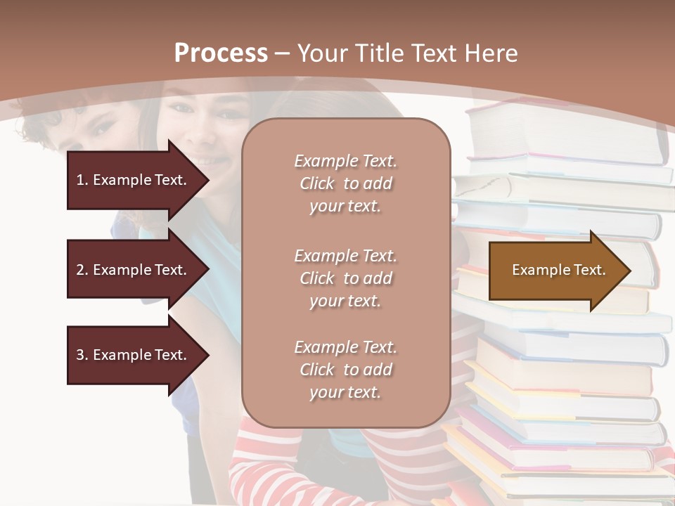 Educate Books Teens PowerPoint Template
