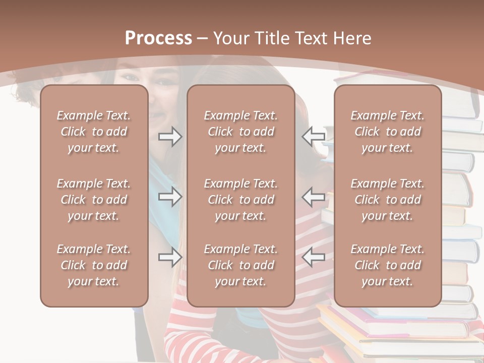 Educate Books Teens PowerPoint Template