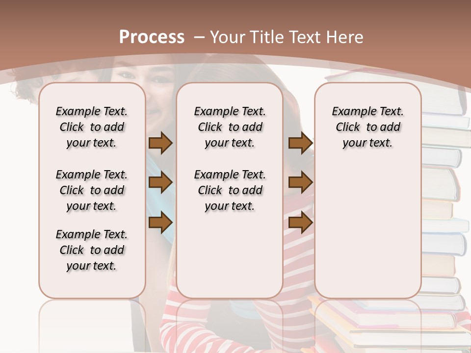 Educate Books Teens PowerPoint Template