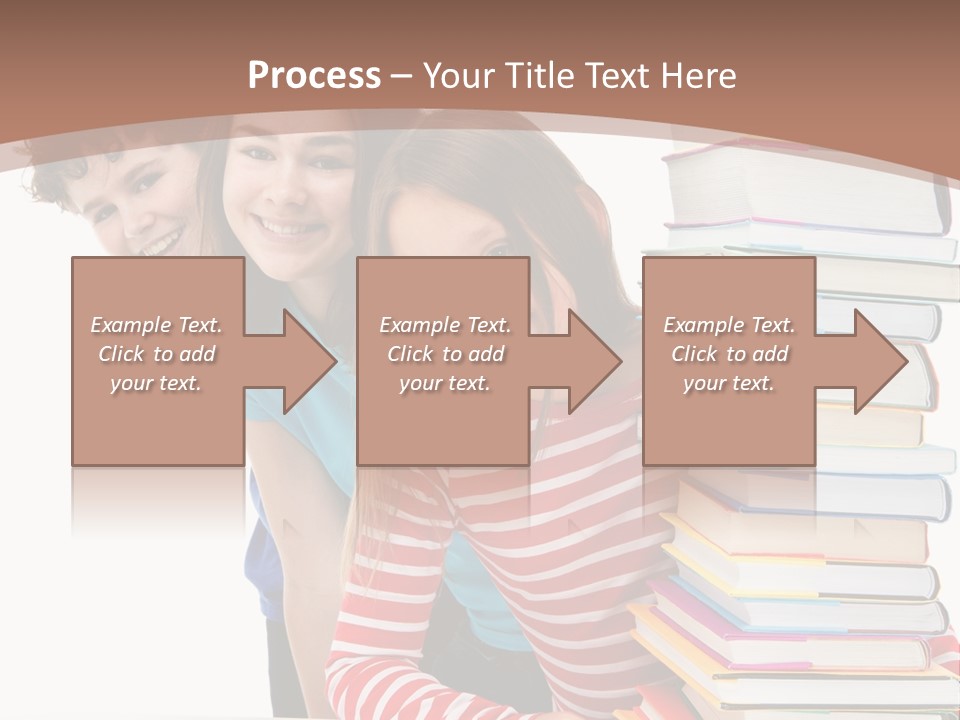 Educate Books Teens PowerPoint Template