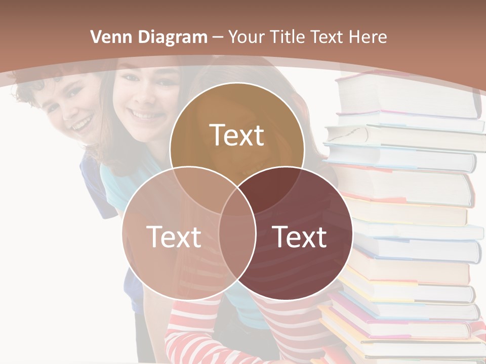 Educate Books Teens PowerPoint Template