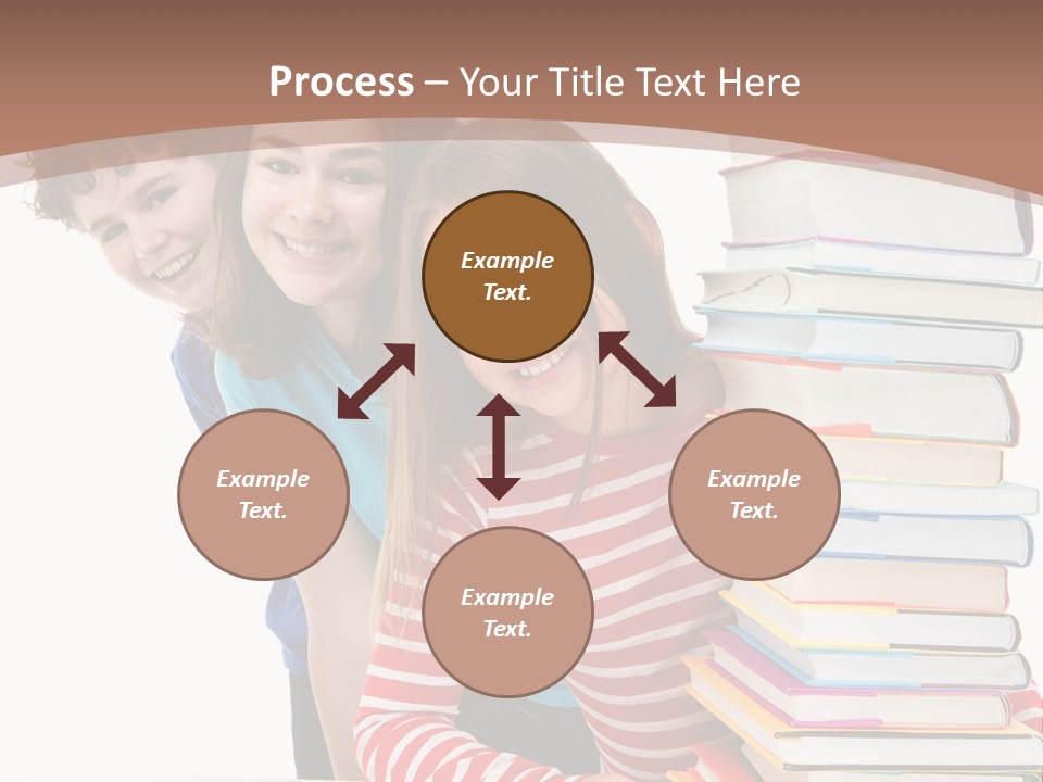 Educate Books Teens PowerPoint Template