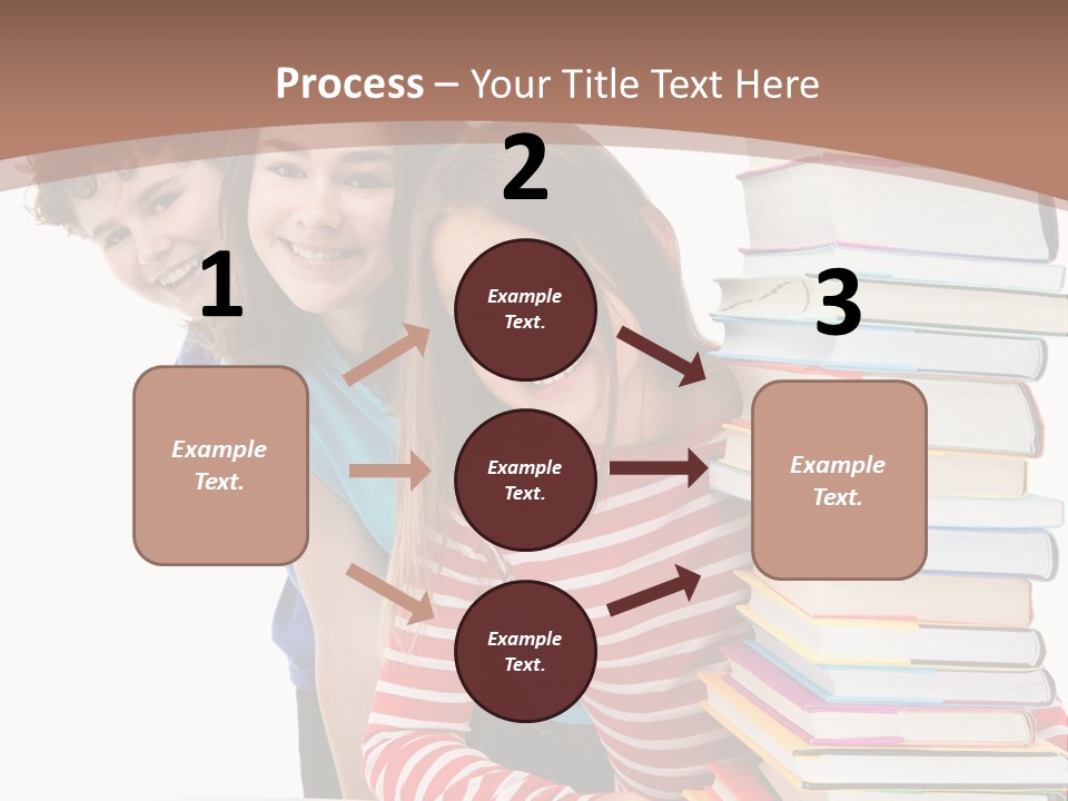 Educate Books Teens PowerPoint Template