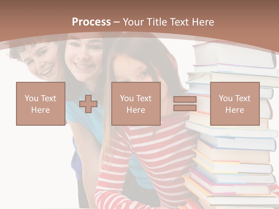 Educate Books Teens PowerPoint Template