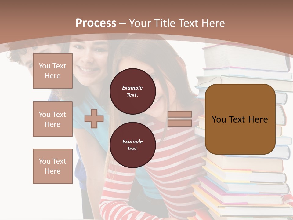 Educate Books Teens PowerPoint Template