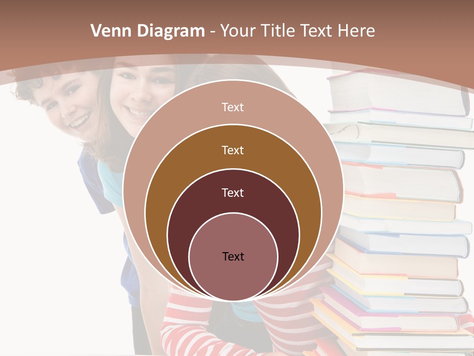 Educate Books Teens PowerPoint Template