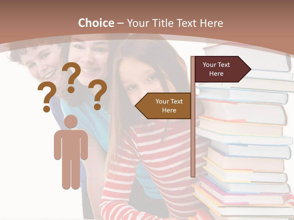 Educate Books Teens PowerPoint Template