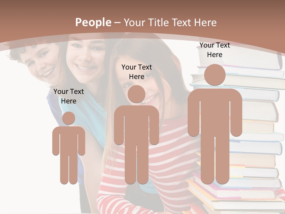 Educate Books Teens PowerPoint Template