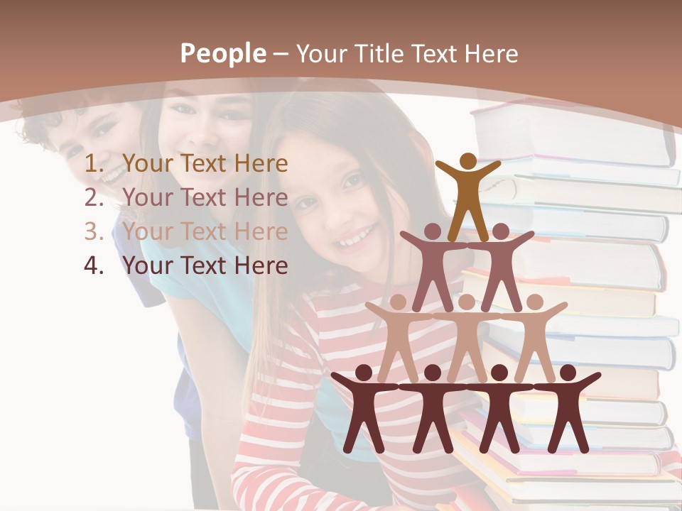 Educate Books Teens PowerPoint Template