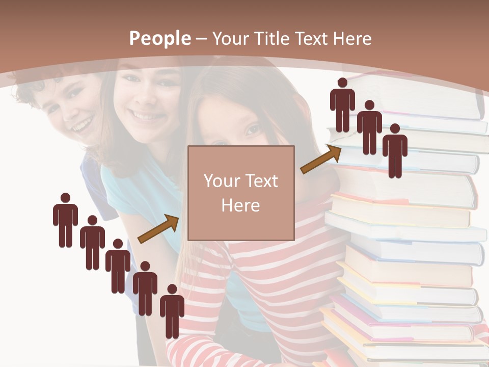Educate Books Teens PowerPoint Template